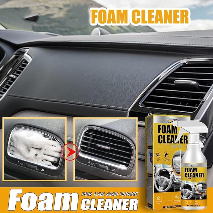 All Purpose Rinse Cleaning Spray, Multi-purpose Foam Cleaner, Car Interior Cleaners, For Leather Car House and Kitchen (3PC)