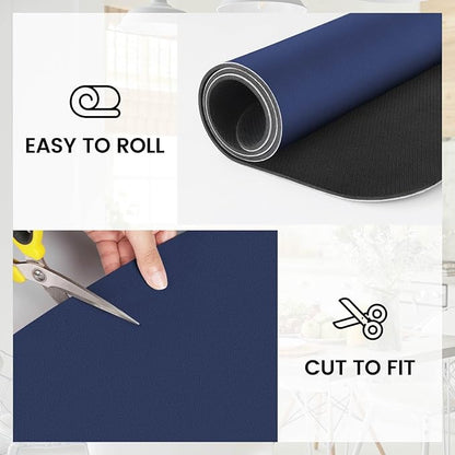 WISELIFE Dish Drying Mat Super Absorbent Drying Mat Large Dish Drying Mats for Kitchen Counter Easy Clean Dish Mat Kitchen Drying Mat18"x 36" Classic Blue