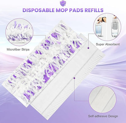 25 Pack Disposable Mop Pads for PowerMop™ Multi-Surface Floor Mop, Mopping Pad Refills for Floor Cleaning