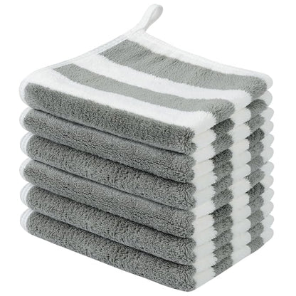SINLAND Microfiber Facial Cloths Fast Drying Washcloth 12inch x 12inch Absorbent Face Wash Cloth Soft Makeup Remover Cloths