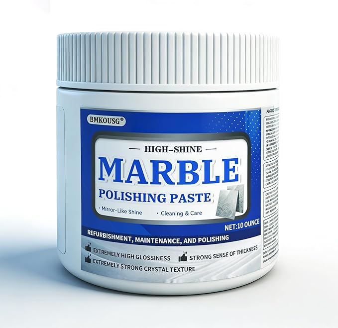 Marble Polishing Paste, Granite Cleaner Countertop, Marble Polish - Professional Polish Compound for Granite, Marble, Quartz & Stone | Restores Shine, Removes Scratches & Etch (10.OZ)