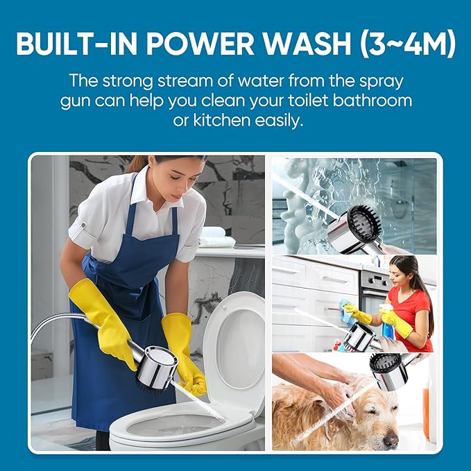 Cobbe Ion Drops Filtered Shower Head with Handheld, 4+1 Spray Mode Showerhead with Filters, Built-in Power Wash for Hard Water - Remove Chlorine - Reduces Dry Itchy Skin, Chrome