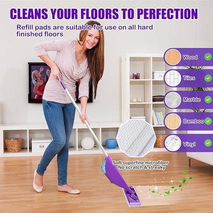 50 Pack Wet Jet Pad Refills for Swiffer Wet Jet Mop Pads, Wet Jet Mopping Pads for Multi Surface Floor Cleaning, 4 Layers Thickened & Super Absorbent.
