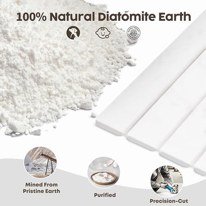 Large Stone Dish Drying Mat for Kitchen Counter, Premium Diatomaceous Earth Coaster Set for Dishes with Free Drainer Rack| Non-Slip Kitchen Sink Mat | Fast-Absorbing, Eco-Friendly (24x16 Inch, White)