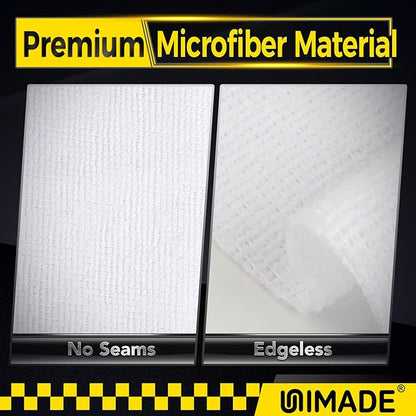 Microfiber Cleaning Cloth, 24 Pack Reusable Microfiber Towels for Cars Lint Free Cleaning Shop Towel Rags for Home Kitchen Automotive Bar Mechanic Restaurant Garage, 11"x 12", White