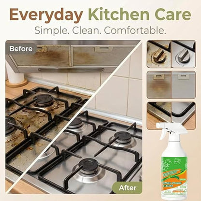 2Pcs Electrolyzed Ion Kitchen Cleaner Spray, Multi-purpose Household and Kitchen Cleaning Spray, For Hold, Oven, Stove, Range Hood, Easy Cleaning Household Items