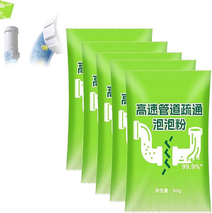 Powerful Pipe Dredging Agent, Powerful Pipeline Dredging Powder, Sink And Drain Cleaner Powder, Drain Clog Remover Agent, Multi-Functional Pipe Unclogging For Kitchen Toilet Bathroom (5PC)