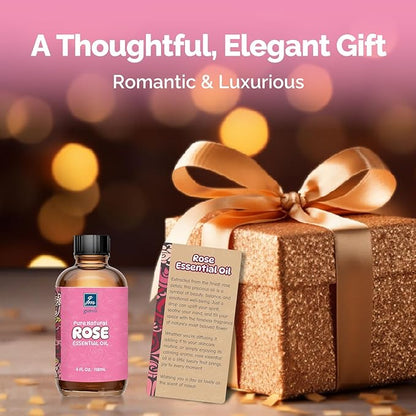 GM Gumili Rose Essential Oil for Face, Hair, Body, Skin, Aromatherapy, Essential Oils Diffuser, DIY Blends - 4 Oz