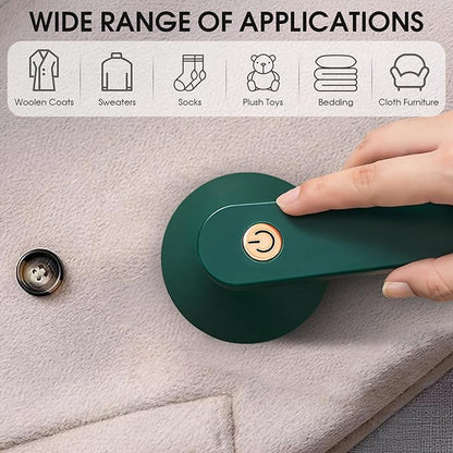 Sweater Pill Remover Fabric Shaver USB Rechargeable Electric Lint Remover for Clothes 6 Leaf Blades Battery Operated Sweater Shaver for Lint Balls Furniture Couch Blanket
