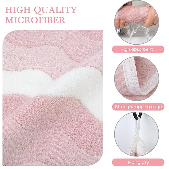 SINLAND Absorbent Coral Velvet Washcloth Ultra Soft Microfiber Face Towels 12 x 12 inch Multi-Purpose Face Cloths for Household and Sport