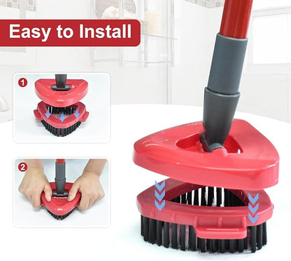 Scrub Brush Mop Head Replacement for O Cedar RinseClean 2 Tank System Spin Mop Head Base,Scrubber Mop Brush Head for Ocedar Mop Scrub Brush Head Hard Bristle Scrub Brush Floor Cleaning, Not for 1 Tank