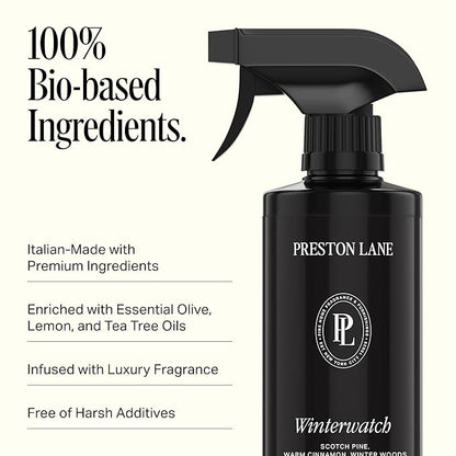 Preston Lane Luxury All Purpose Cleaner, Winterwatch Scent – Bio Based Multi Surface Spray Bottle | Streak Free Finish, Lifts Dirt, Smudges & Grease | Vegan & Cruelty Free Home Essential