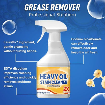 Kitchen Heavy Oil Cleaner Spray, 2026 New All Purpose Kitchen Heavy Oil Cleaning Agent, Powerful Clean Kitchens Oils Stains Spray, Multipurpose Cleaner for Countertops (1pcs)