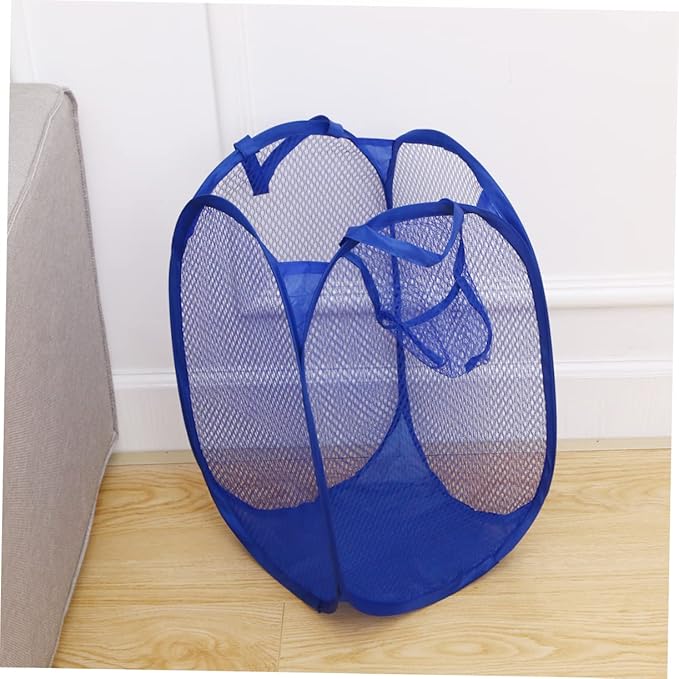 LABRIMP Laundry Basket Organizer Honeycomb Mesh Compact Foldable Laundry Hamper for Dorm