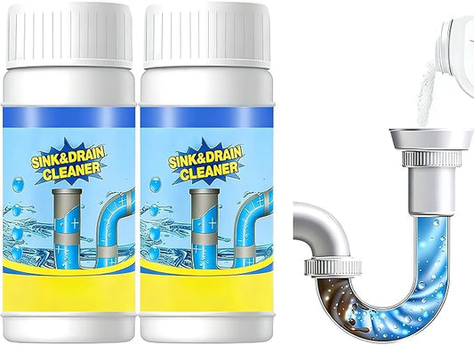 2026 New Multi-functional Sink & Drain Cleaner Powder, Quick Foaming Heavy Duty Clog Remover for Kitchen, Bathroom, Shower & Sewer Drains (1)