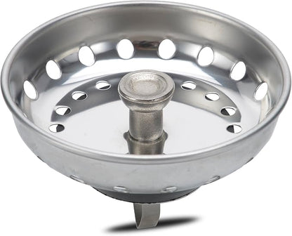 K&J Kitchen Sink Strainer Stopper - 2-in-1 Stainless Steel Spring Clip Kitchen Sink Drain Strainer and Stopper (Spring Clip - Universal)