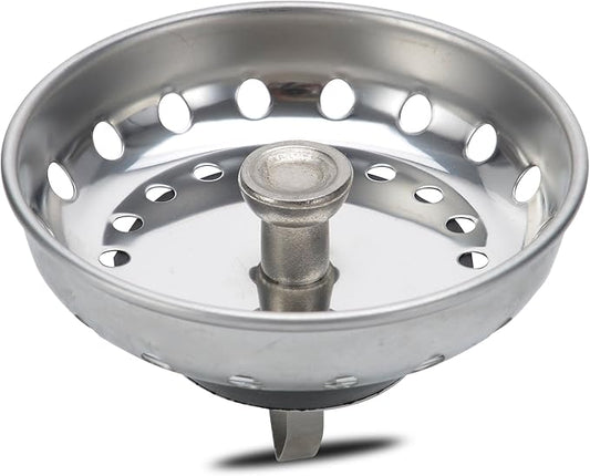 K&J Kitchen Sink Strainer Stopper - 2-in-1 Stainless Steel Spring Clip Kitchen Sink Drain Strainer and Stopper (Spring Clip - Universal)