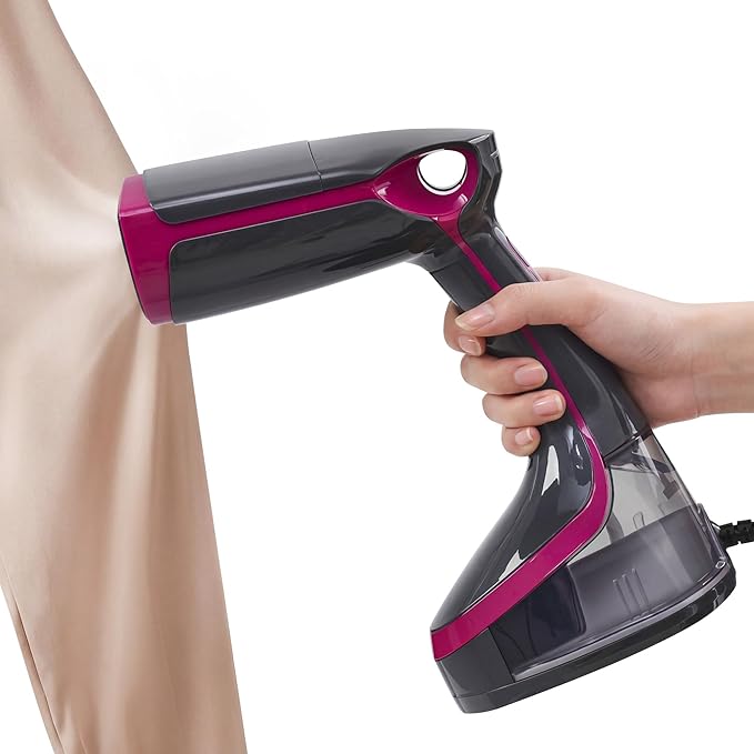 Handheld Steamer for Clothes, 5000Pa Suction Auto-Grip Vacuum Steamer & Iron for Garment Grip, Wrinkle Remove, 12 Oz Large Tank, Travel Dual Voltage