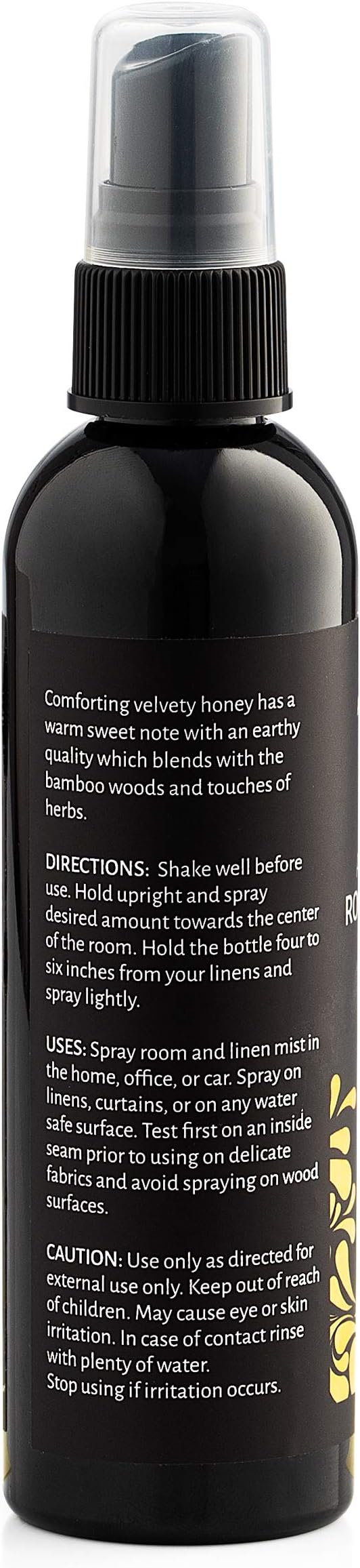 All-Natural Bamboo & Honey Room and Linen Spray, for Sheets, Pillow, Fabric, Bed, Air Freshener Calming, Sleeping, Relaxing, Stress Relief - Refreshing Scent, Removes Smell