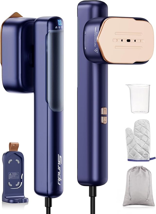 Travel Steamer for Clothes, Portable Handheld Design, Clothing Wrinkles Remover, Strong Penetrating Steam, 1100W Powerful 2 In 1 Steamer & Iron, 100ml Big Capacity, Home, Office, Travel 110-240V