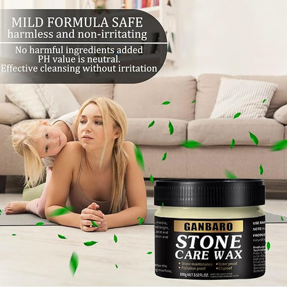 Granite Cleaner and Stone Polish Care Wax 3.5 oz Restores Shine and Nourishes Stone Surfaces - Suitable for Granite Countertops and Quartz - Floor Wax for Long-lasting Brilliance 100 g
