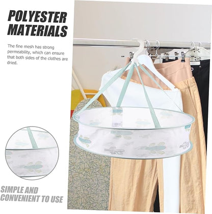 Clothes Drying Hanger Basket Laundry Hanging Basket Sturdy Mesh Laundry Organizer Family Tool