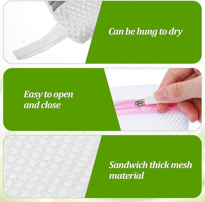 Tyqour 4pcs Small Mesh Laundry Bags, Anti-Sticking Laundry Pod Bags, Durable Polyester Storage Bags for Scented Beads, Travel Laundry Organizer, Protect Delicate Garments