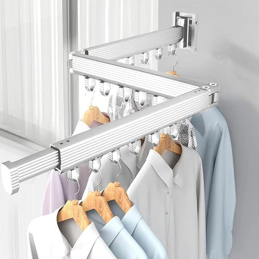 Clothes Drying Racks for Laundry,Wall Mounted Drying Rack Clothing,Foldable Drying Rack,Collapsible Dryer Rack,Clothes Hanger,Laundry Room Hanging Rack,Folding Indoor White