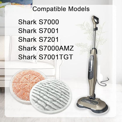 Eifrthe 10-Pack S7000 Replacement Steam Mop Pads,Compatible with Shark S7001 S7000AMZ, S7000 S7001TGT S7201 S7005 S7020 S8001 S8201 Series Steam Mop Pads,Steam & Scrub All-in-One Scrubbing Mop Pads