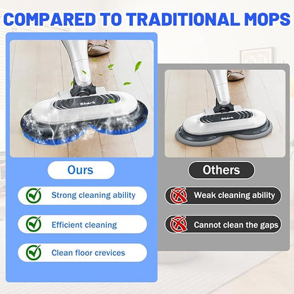 New Upgrade Replacement Brush Heads for Shark S7000/S7001/S7005/S7201/S7000AMZ/S8000/S8001/S8201 Steam Mop Pad, Professional Cleaning and Polishing, Deep Cleaning Hard Floors-2 Pack