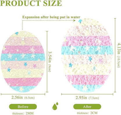 Star Kitchen Scrub Sponges, Pop-up Kitchen Cleaning Sponges Reusable Dish Washing Sponges for Bathroom Household Cleaning 3 Pack - Non Scratch Scrubber