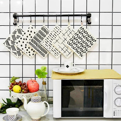 Morigins Swedish Dishcloths for Kitchen,6 Pack Black Minimalist Swedish Dish Towels,Cellulose Sponge Cloths,Non Scratch Reusable Paper Towels Biodegradable and Reusable Kitchen Dish Rags