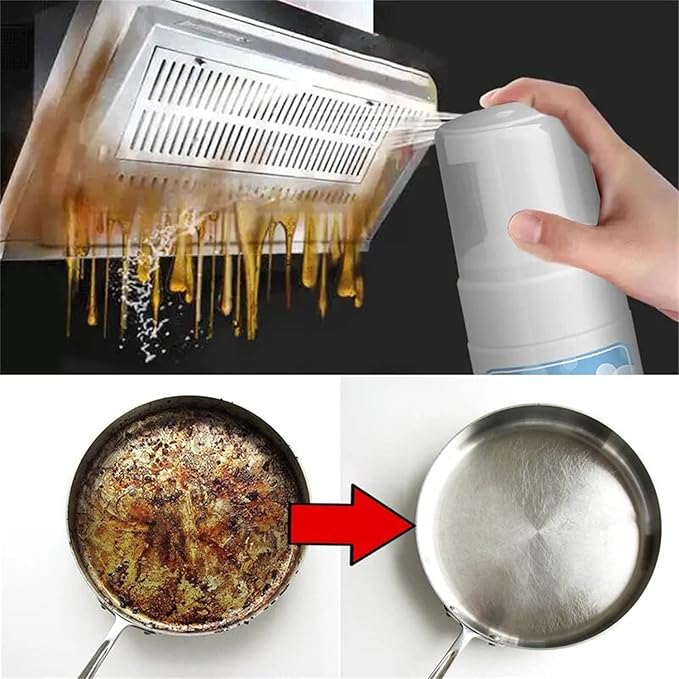 Kitchen All-Purpose Cleaner,Multipurpose Dirt Cleanser,Multi-Purpose Kitchen Grease Cleaner Foam Kitchen Non Greasy Dirt Cleaner Spray (2pcs)