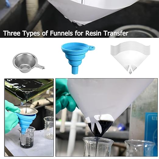 30 Piece Resin Cleaning Kit Includes 3D Model Polishing Tools, Funnel, Gloves, Silicone Mat, Multi-Function Water Bottle, Scrapers, Cleaning Cloths and Tweezers for Post-Processing and Maintenance