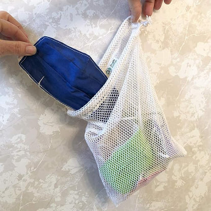 Simple Ecology Organic Cotton Mesh Laundry Bag; Machine Washing Bags for Delicates, Lingerie and Garments, Large 2 pack