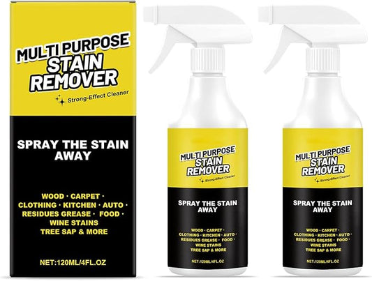 Multi Purpose Stain Remover Pro Strength Spray, Kitchen Multi-Purpose Foam Cleaner Spray, Fast Acting Cleaner For Kitchen, Floors, Toilets, Removes Hard Water Stains, Rust, And Stubborn Residues (2PC)