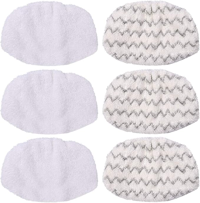 KEEPOW Steam Mop Pads Compatible with Bissell Powerfresh 1252, 1606670, 1543, 1543A, 1132, 1652, Fit Symphony Hard Floor Vacuum Steam Cleaner Series (6 Pack)