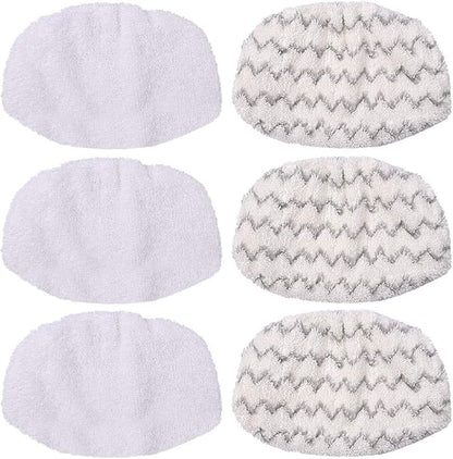 KEEPOW Steam Mop Pads Compatible with Bissell Powerfresh 1252, 1606670, 1543, 1543A, 1132, 1652, Fit Symphony Hard Floor Vacuum Steam Cleaner Series (6 Pack)