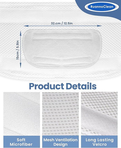 Steam Mop Pads Compatible with GorFanty Steam Mop GF-6610B/GF-6610, Replacement Steam Pads Compatible with Neugo NE033/NE033M & Mxnsewr Steam Mop, Steam Replacement Pads -4 Pack, White
