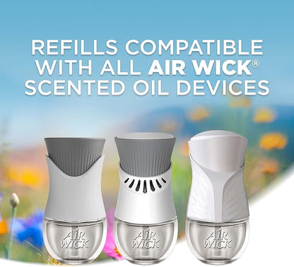 Air Wick Plug in Scented Oil Starter Kit (Gadget + 2 Refills), White Sage & Mahogany, Air Freshener, Essential Oils