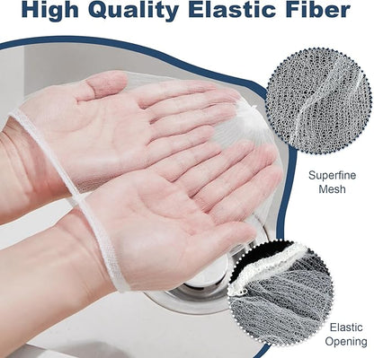 WYIRONG 200 PCS Large Kitchen Disposable Mesh Sink Strainer Bag for Meshmate Waste Rack, Sink Strainer Elastic Anti-Clogging Sink Drain Strainer Collecting Kitchen Food Waste Garbage