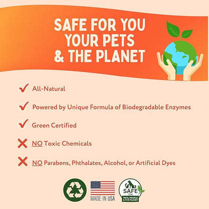 Wee Away X2 Ultra-Concentrated Stain & Strong Odor Eliminator, Enzyme Cleaner, Pet Odor Eliminator for Home - Dog Urine Destroyer - Carpet Cleaner Spray, Natural Scent, 16 fl oz