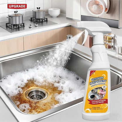 16.9 Fl Oz Heavy Duty Degreaser Cleaner Spray, Kitchen Foam Cleaner, Kitchen Heavy Oil Stain Cleaner, degreaser for stoves and ovens, Grime, And Stains On Microwave & Oven & Stove Top