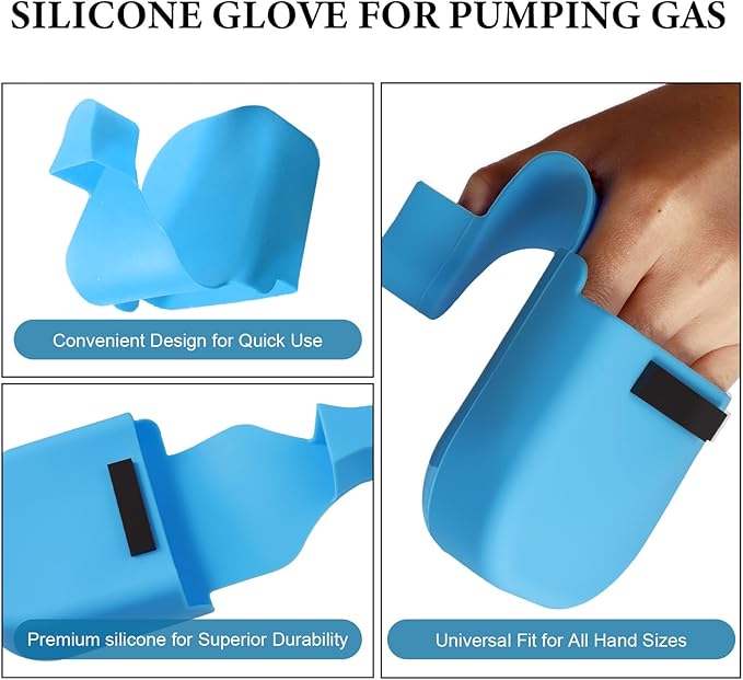 Reusable Silicone Fuel Glove, Protective Silicone Glove for Pumping Gas, With Magnet, Protect Hands from Filthy Gas Pump Keypads and Handles