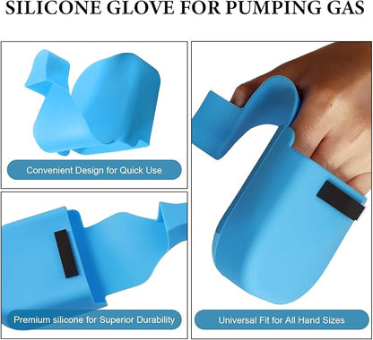 Reusable Silicone Fuel Glove, Protective Silicone Glove for Pumping Gas, With Magnet, Protect Hands from Filthy Gas Pump Keypads and Handles