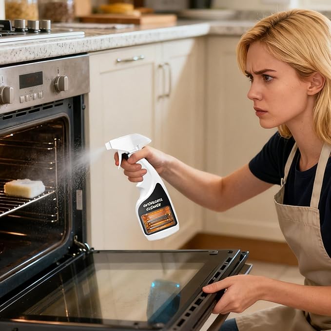 Baking Oven Cleaning Spray, With Powerful Stain Removal, 300ml, Kitchen Degreaser Spray, Microwave Grease Remover, Heavy-Duty Oven Cleaner, For Homeowners Families Renters Microwave Grill Stove