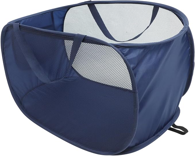 GLEAVI Foldable Laundry Basket Mesh Laundry Basket for Dorm for Bathroom Bedroom