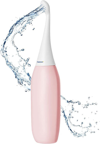 The Original HAPPYPO Portable Bidet l The Easy-Bidet 2.0 Replaces Wet Wipes and Shower Toilet l Portable Bidets Sprayer and Butt Shower for Travel - Peri Bottle Postpartum - Rose