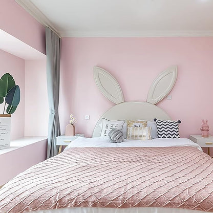 HeloHo Solid Light Pink Wallpaper 394"X15.7" Matte Textured Contact Wallpaper Peel and Stick Modern Self Adhesive Removable Wallpaper Waterproof Paper for Living Room Bedroom Decor
