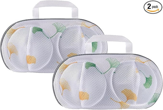 2Pcs Bra Mesh Laundry Bags for Delicates with Premium Zipper Bra Washing Bag for Laundry，Lingerie Bags for Washing Delicates underwear,integrated washing and care